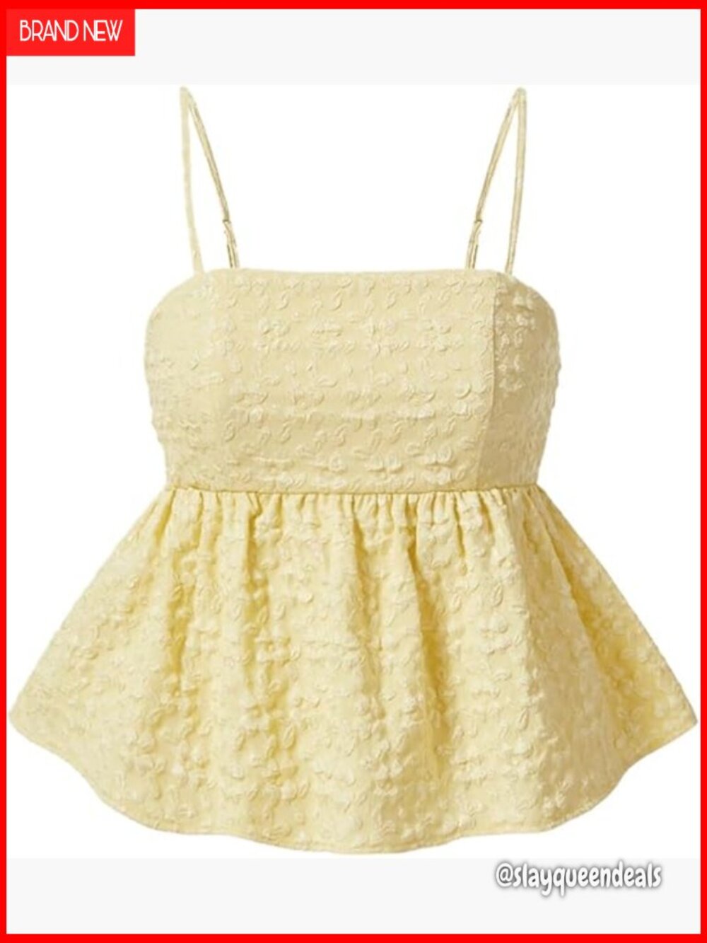 Babydoll Tank Peplum Top Ruffle Backless Sleeveless Summer Casual